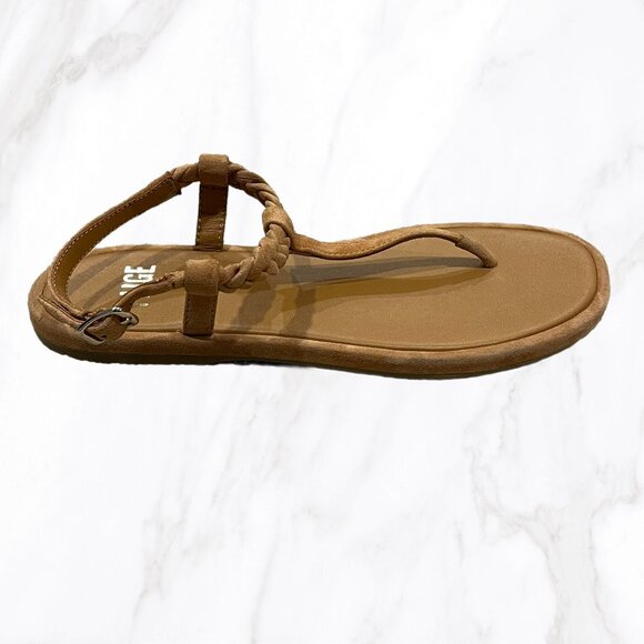 PAIGE Women's Toffee‎ Drew Braided Thong Sandals, Size 6 - Picture 3 of 5